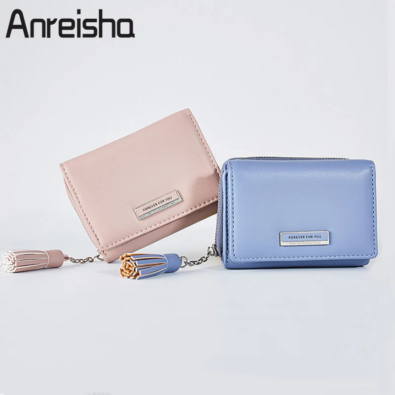 Anreisha 2019 Мини короткие бумажник для женщин женские из мягкой кожи кредитной