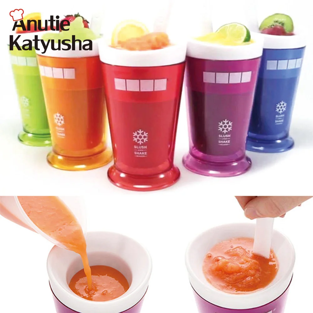 Многоразовый молочный коктейль смузи Slush Shake Maker чашка Мороженое Форма для заморозки эскимо чайник чашки с мороженым Ложка мороженого