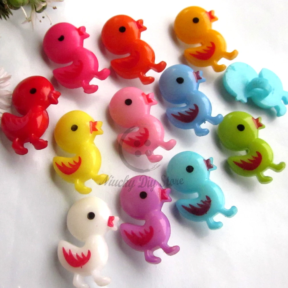 

480pcs Colorful bird / Chick Plastic cartoon buttons children handmade craft sewing decorative materials wholesale 12mm*17.5mm