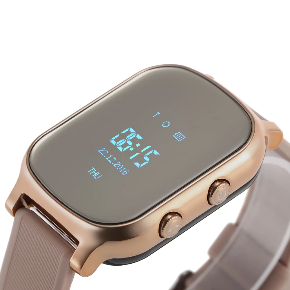 T58 Детские умные часы телефон 0 96 дюйма MTK6261 sos вызов gps Bluetooth браслет карт Google