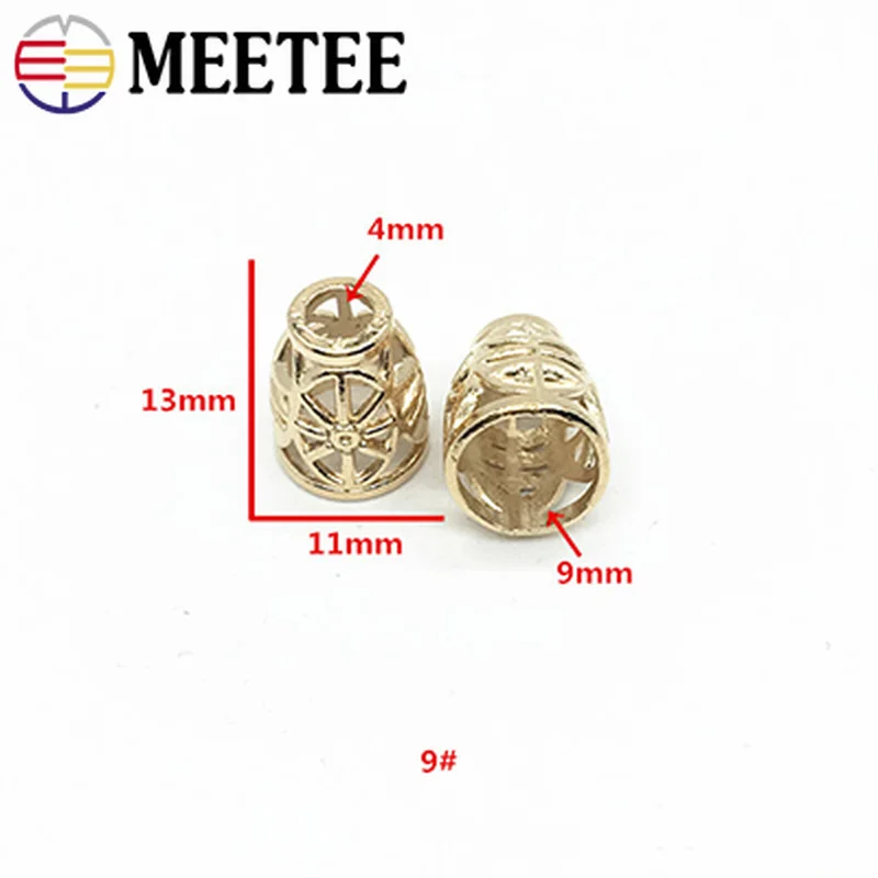 Meetee 20 шт металлический колокольчик стоппер для троса DIY штаны крышка декоративная пряжка шнур замок одежда шнурки спортивная одежда аксессуары bd275