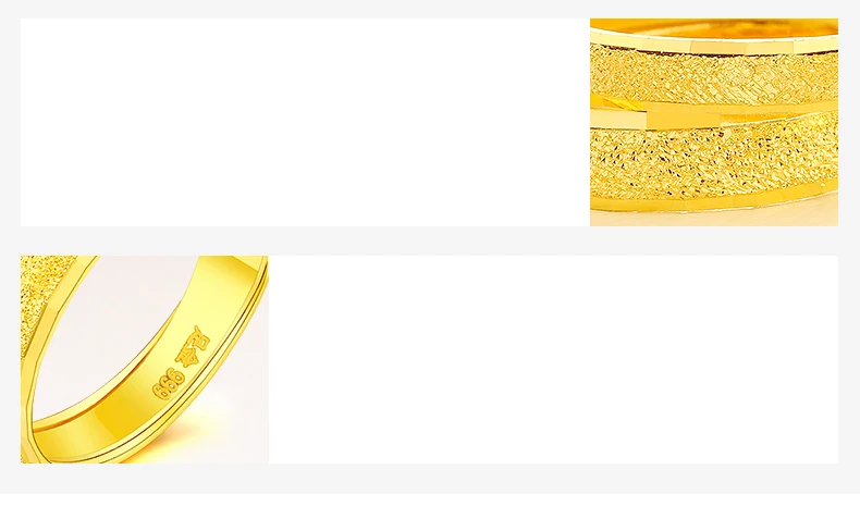 RN 24K кольцо из чистого золота Настоящее AU 999 кольца из цельного золота Красивые Простые матовые высококлассные трендовые классические ювелирные изделия Новинка