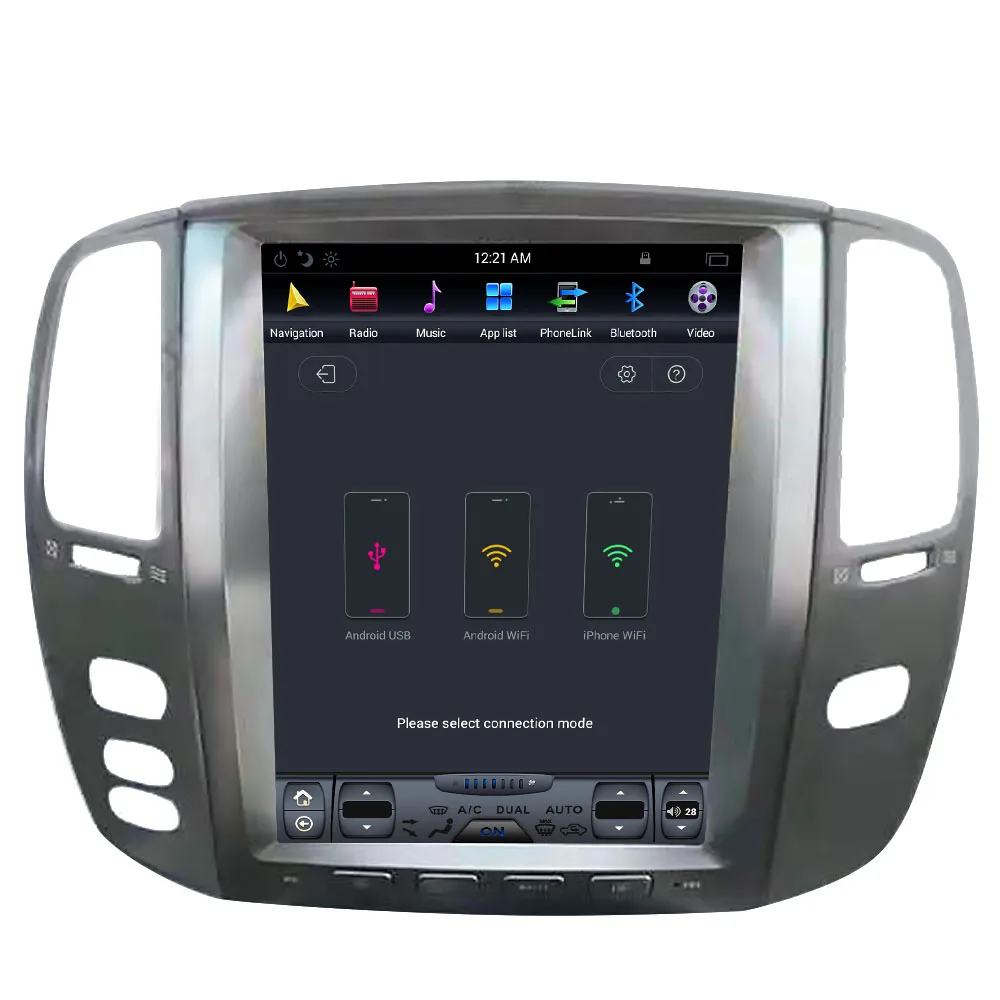 Tesla style Car GPS Navigation For Lexus LX470/LX-470 2002 2003 2004 2005 2006 2007 headunit multimedia radio no DVD player 4K | Автомобили