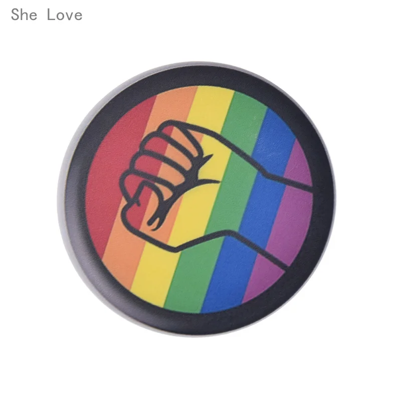 Она любит Радуга штыря отворотом гордость Лесбиянки Гей символ знак брошь