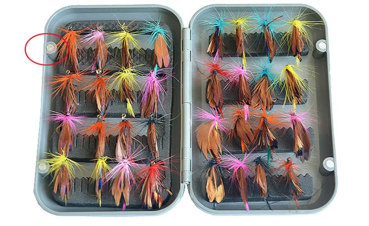 32 шт./Чехол Fly Рыбалка молния подражать пчелы летит насекомых приманки