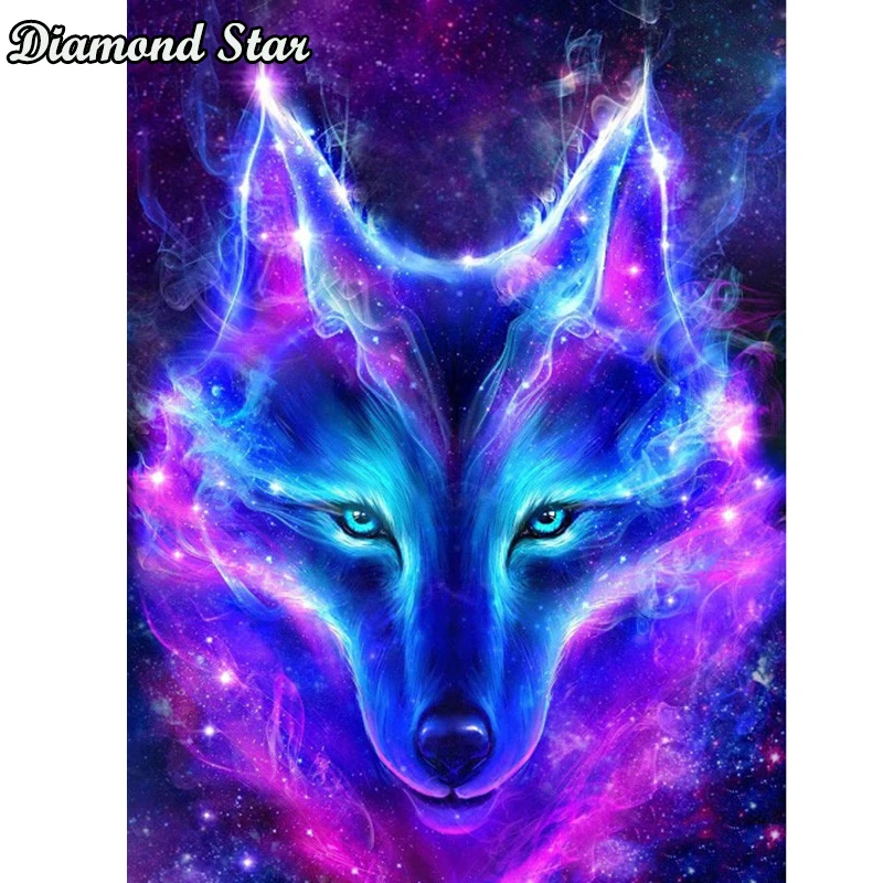 DIY full square diamond painting mosaic Wolf dream rhinestone embroidery cross stitch home decoration wedding gift | Дом и сад