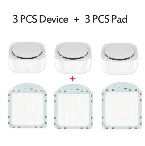 3PCS Xiaomi, Отпугиватель комаров, Функция синхронизации, без нагрева, вентилятор, привод, Отпугиватель насекомых, для использования в помещении - Цвет: 3PCS