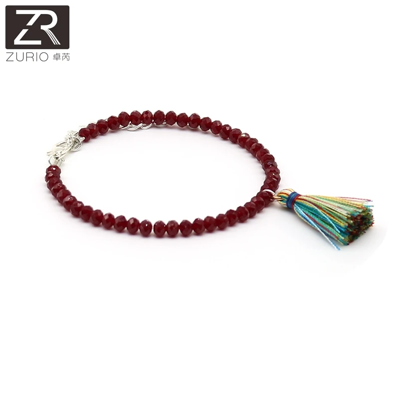 Boho 9 видов цветов браслеты с бусинами из кристаллов многоцветные кисточками