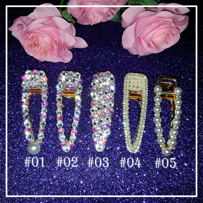 Роскошные аксессуары для волос Блестящие кристаллы Alligotor заколки Горячая