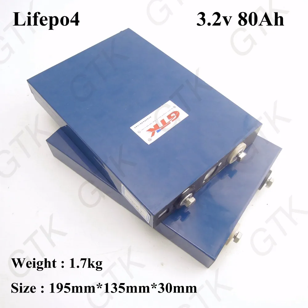 GTK 3 2 v 80ah lifepo4 батарея высокой емкости 80Ah для diy аккумуляторной батареи Солнечная