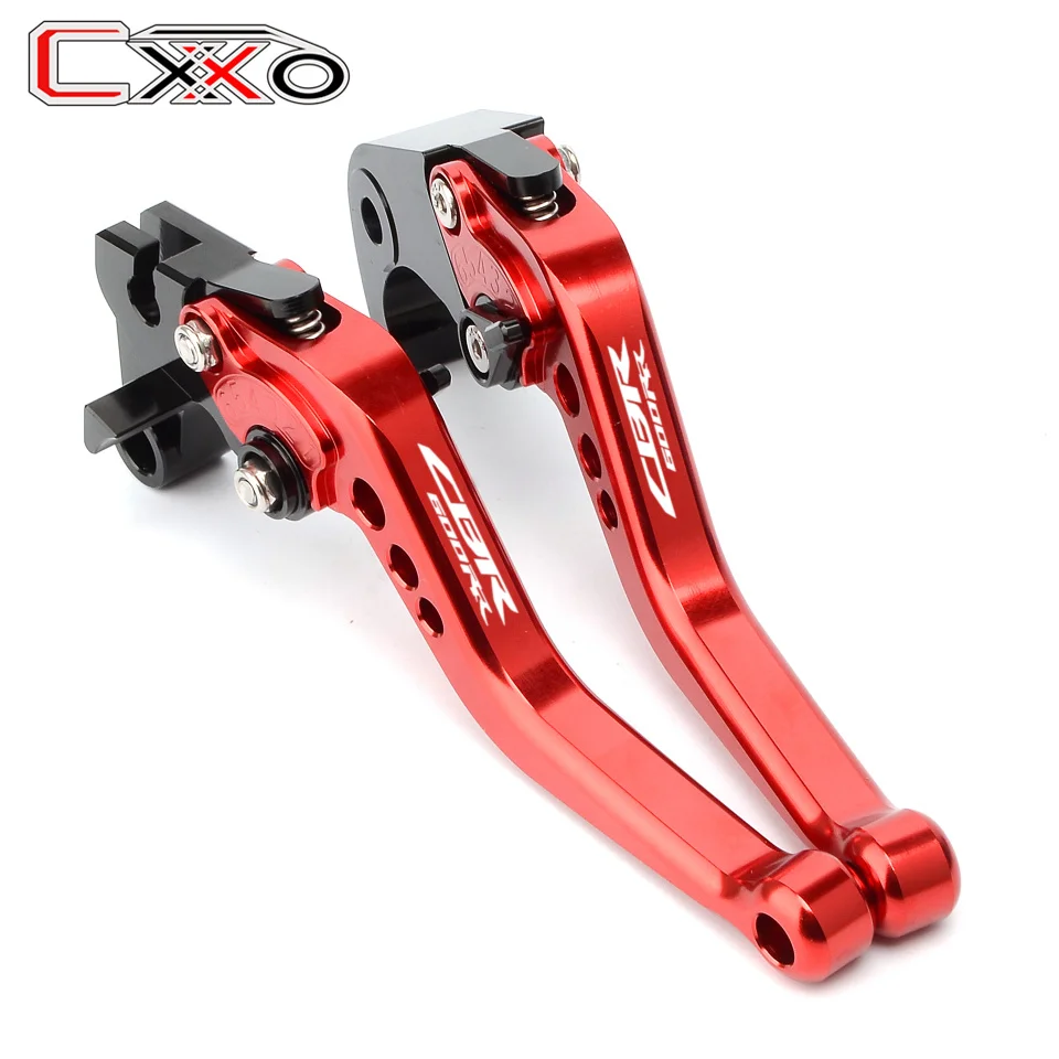 Красный Мотоцикл регулятор тормоза сцепления Рычаги короткий для HONDA CBR600RR CBR 600RR cbr 600 rr 2007 - Цвет: Красный