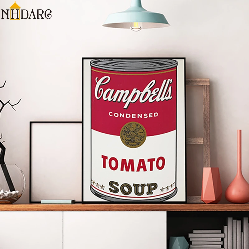 

Nordic Art Posters and Prints Campbell's Soup Cans Wall Art Canvas Painting Pictures For Living Room Artwork Home Decor