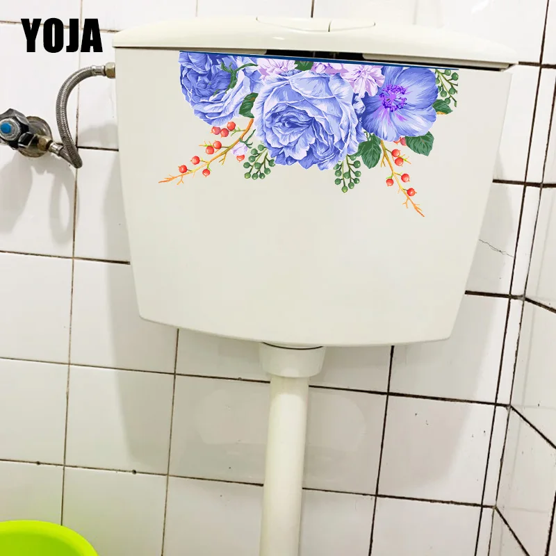 Классические синие настенные наклейки YOJA 22 7x11 7 см в виде букета креативные