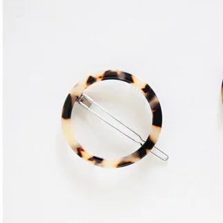 2019 Новое поступление женские девочки смолы акриловые зажимы для волос круг