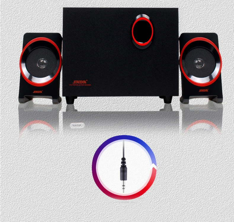 SADA SL-8018 Мультимедиа ПК деревянный динамик USB 2 1 смартфон портативный объемный