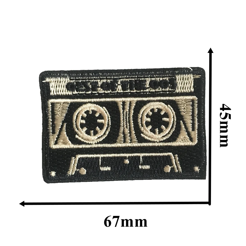6 шт./лот модная лента гарнитура Музыка CD вышитые термоклейкие нашивки для одежды