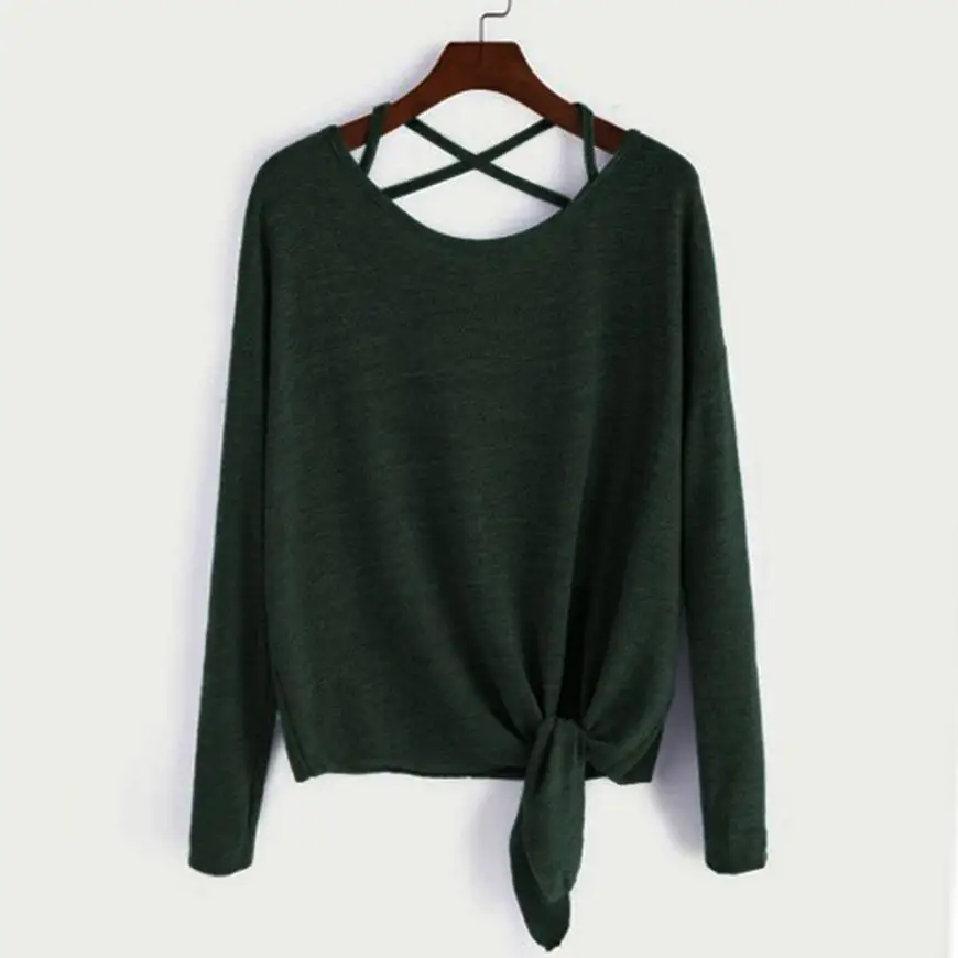 Женская Повседневная футболка с длинным рукавом JAYCOSIN повседневная Однотонная 2020