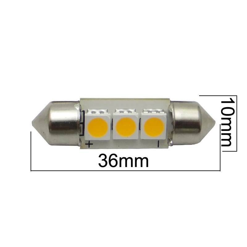 Joneaz 20x led 12В 24В Авто Грузовик гирлянда свет C5W 36 мм 1 Вт Canbus без ошибок Внутренняя