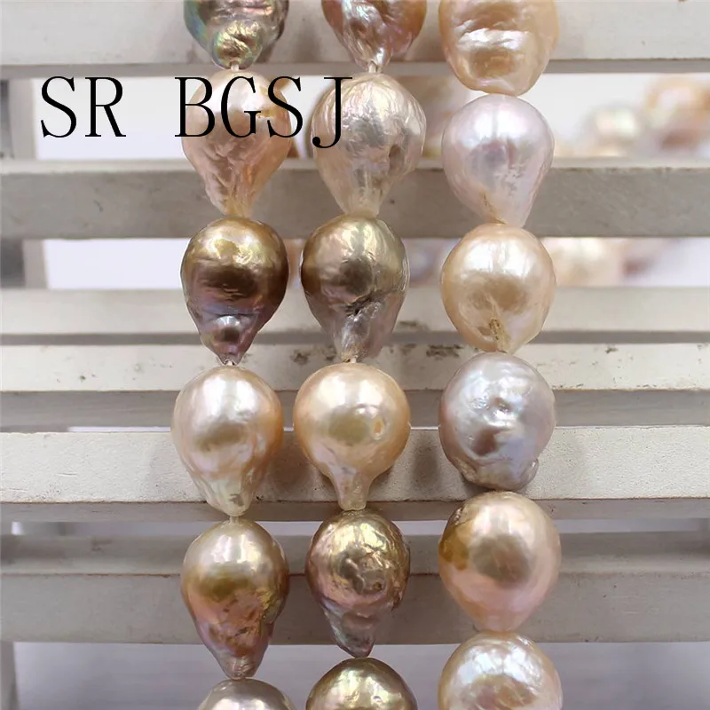 Free Shipping 10 12mm Elegant Reborn Edsion Natural Mixed Gold Color Tear Drop Pearl Wedding Jelwey DIY Beads Strand 15&quot|Бусины| |