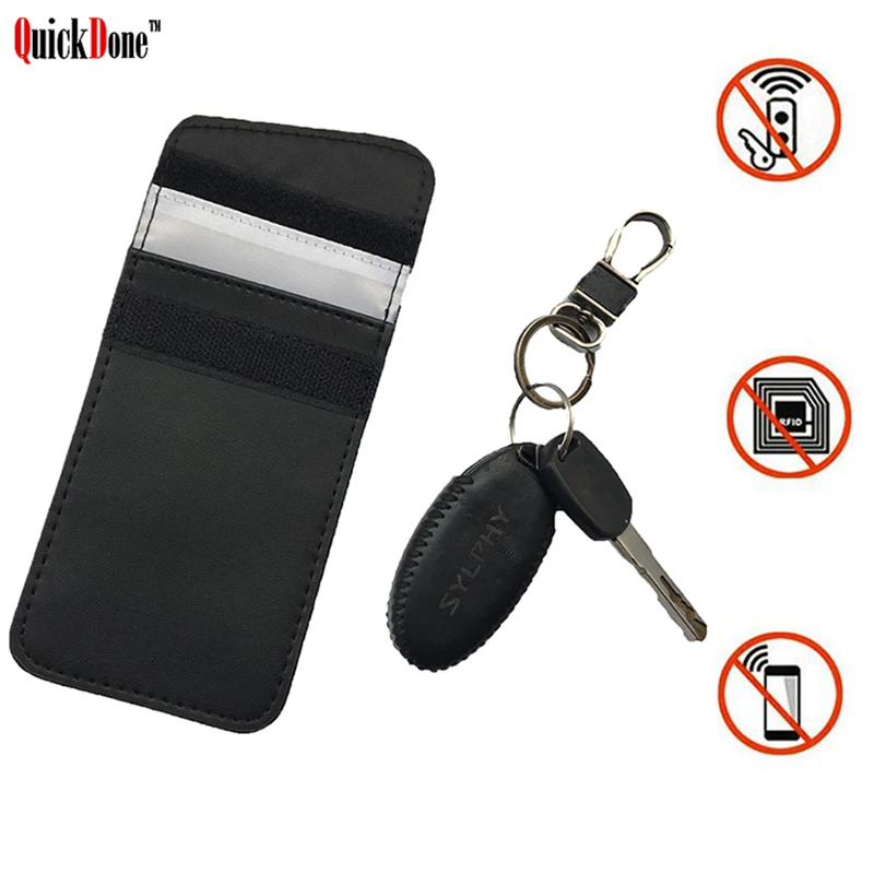 QuickDone Faraday Автомобильный ключ сумка RFID сигнальный блок сумки FOB экранирующая