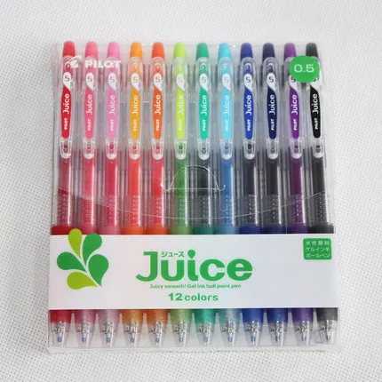 12 Colors Set Ручка Pilot Juice LJU-10UF 0,5 мм гелевая шариковая ручка Япония 1 набор 12 цветов/6 цветов - Цвет: 12 Colors Set