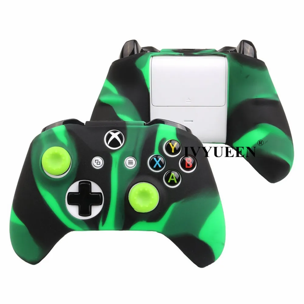 IVYUEEN Силиконовый чехол кожного покрова для microsoft Xbox One X S Slim контроллер с 20 x Стик ручка шапки-10 видов цветов