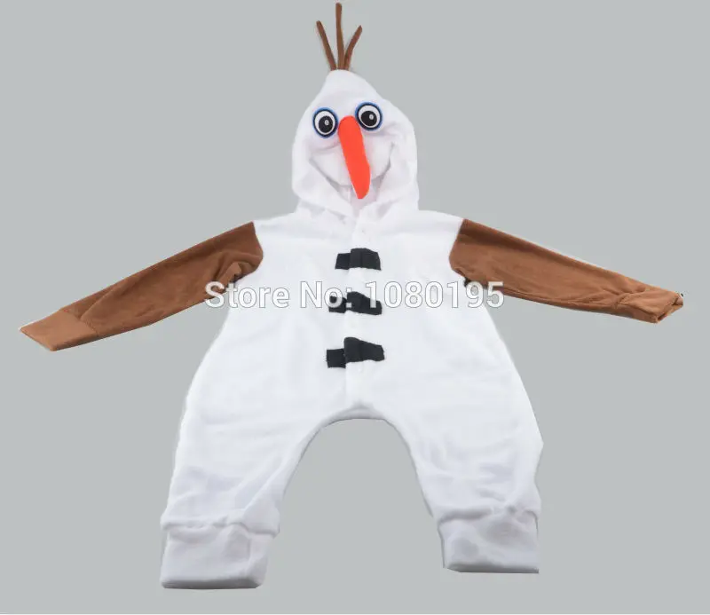 Фланелевая мягкая Пижама кигуруми со снеговиком для детей зимний теплый