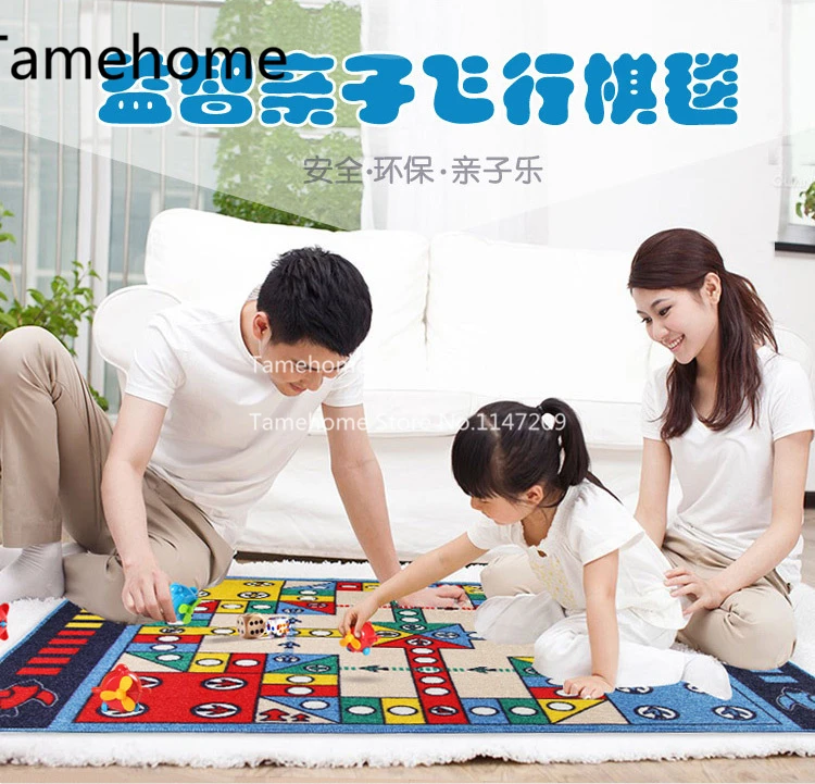 Образовательный Летающий шахматный коврик NiceRug детский игровой для самолета