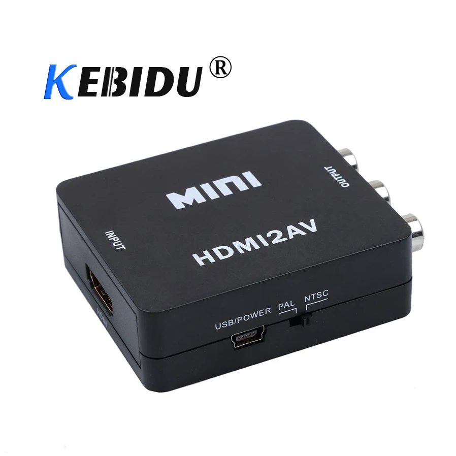 Преобразователь HD HDMI совместимый с RCA AV/CVSB L/R видео 1080P HDMI2AV поддержка NTSC PAL выход AV