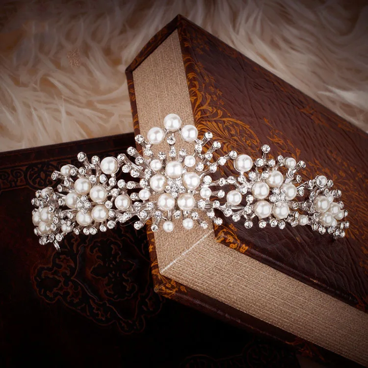 HIMSTORY новый дизайн цветок кристалл жемчуг невесты 3 шт. комплект Ожерелье Серьги