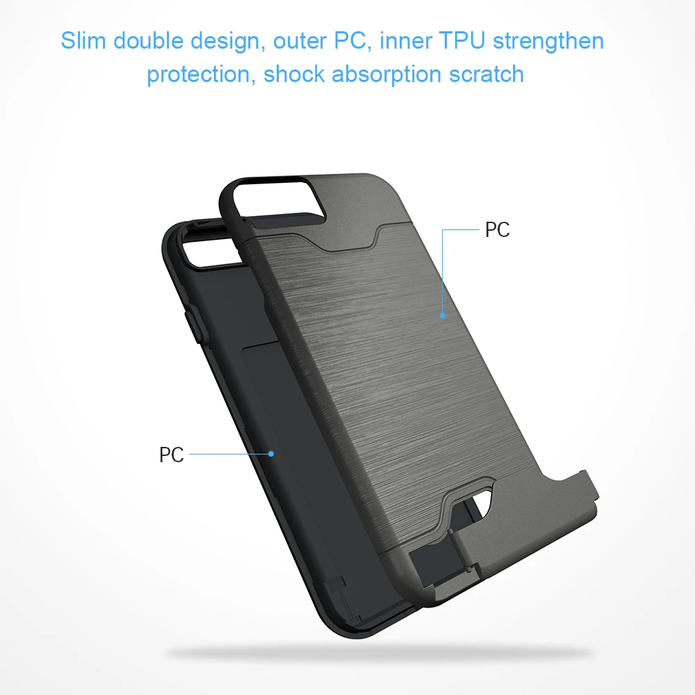 Fundas крышка с держатель для карт iphone 7 случае телефон Корпус Coque силиконовые Чехол