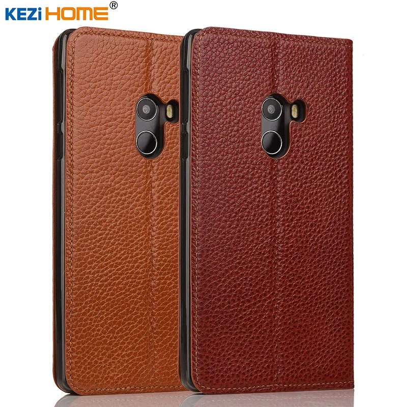 

Xiaomi mi Mix case KEZiHOME Litchi Genuine Leather Flip Stand Leather Cover capa For Xiaomi MIX Pro Phone cases coque