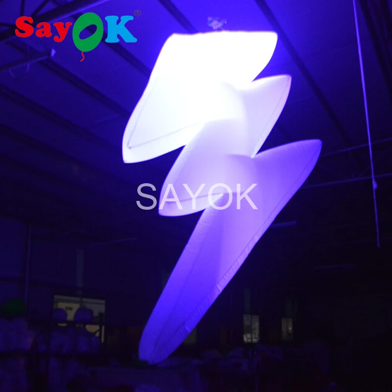 2 м высокой надувной flash надувные Lightning LED украшения светящийся с 16 Цвета для лобби Свадебная вечеринка этап Аксессуары