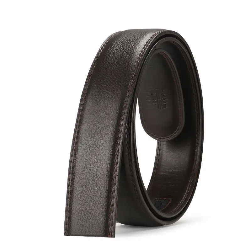 

3.5cm Men Leather Belts No Buckle Automatic Belt Body Strap Waist Belts Male Black Brown Red White Cinturones Para Hombre