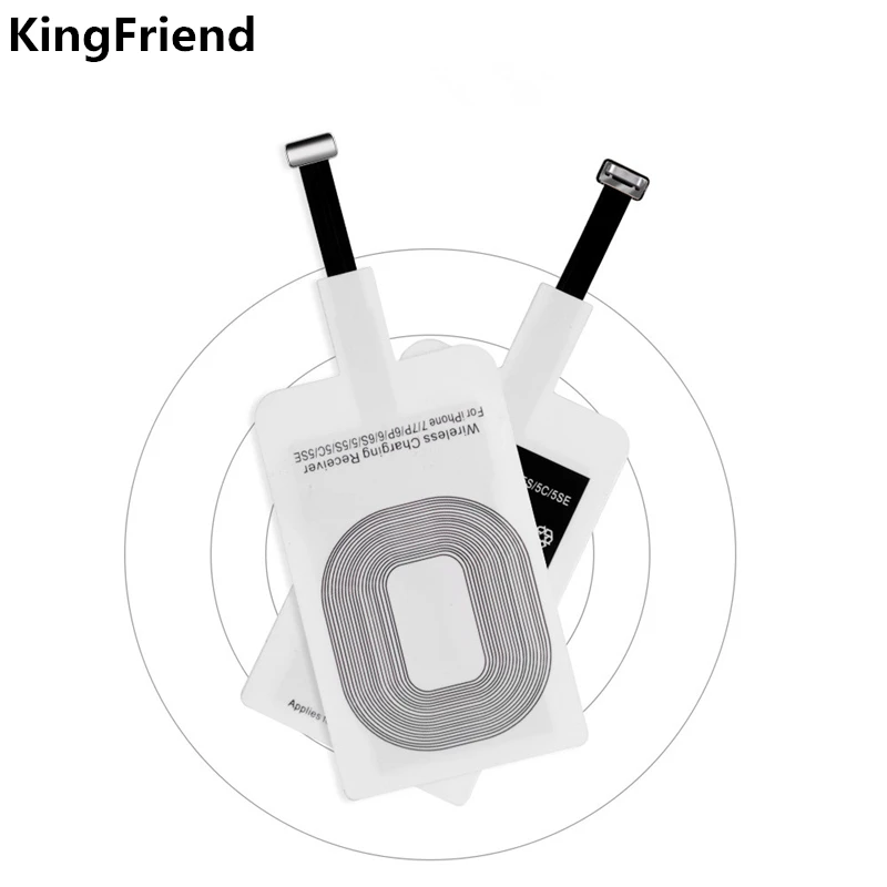 KingFriend Qi Беспроводное зарядное устройство приемник для iPhone 5S 6p Универсальный
