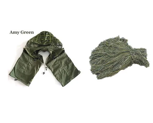 Green Green Армейские фанаты, снайперская полевая стрельба, Боевая тактическая одежда, основа для одежды, открытый охотничий лагерь, сделай сам, камуфляжный костюм с пряжей - Цвет: Green Green