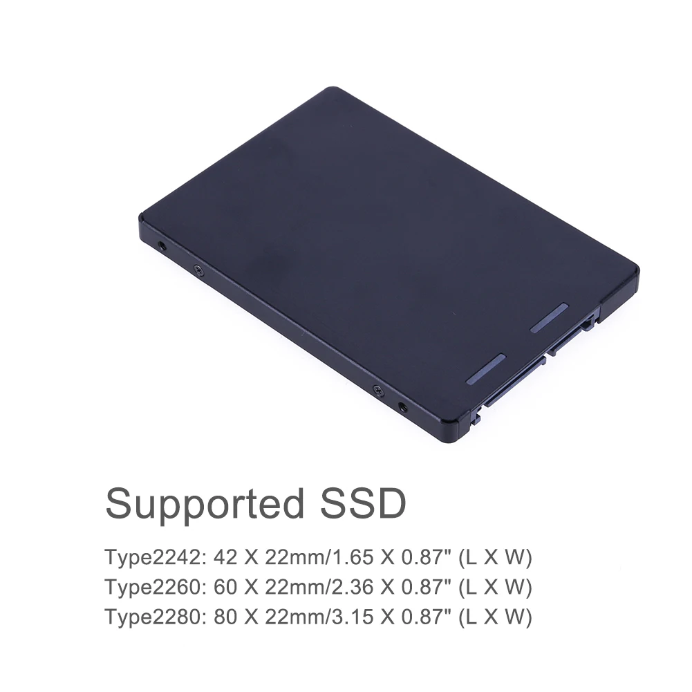 7 мм Толщина металлический ключ M.2 NGFF в SATA 3 адаптера M.2/NGFF SSD до 2,5 дюймов SATA адаптер SSD чехол для 2280 2260 2242 M2