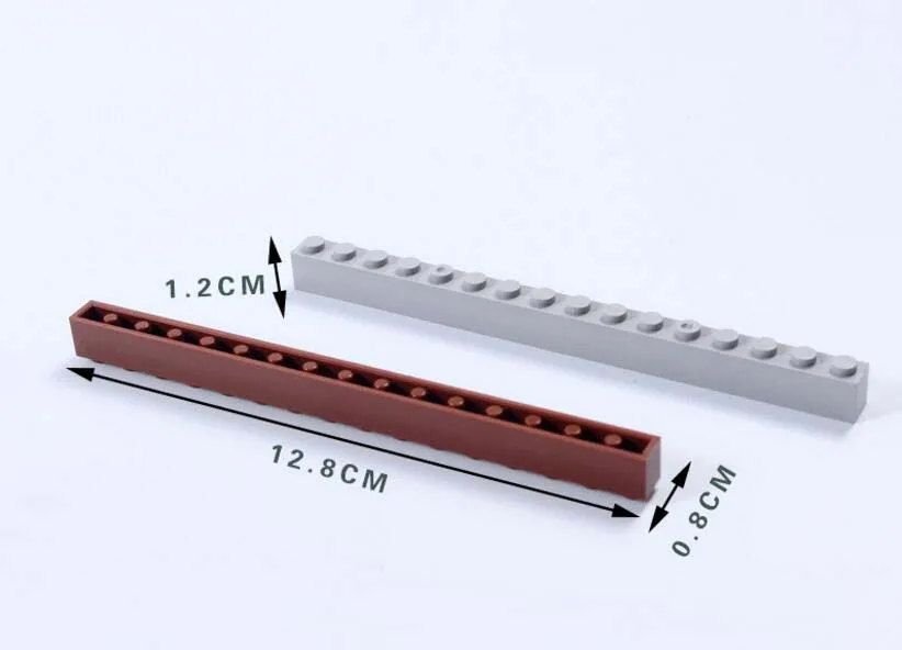 Высокий кирпич 1x16 объемные DIY блокируемые детали, совместимые с другими брендами сборки частиц 8 цветов
