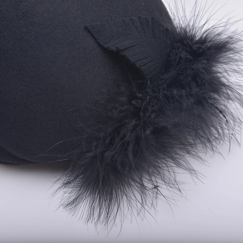 Шляпа фетровая женская в корейском стиле милый модный шерстяной головной убор