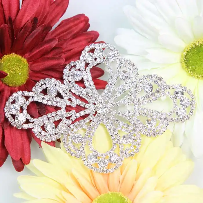 1 шт. серебряный пояс со стразами с аппликацией свадебное Пояс Аппликация горный