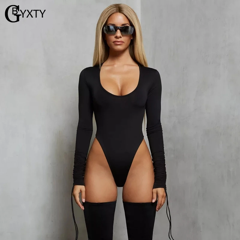 Женское боди с длинным рукавом и высокой талией на весну/осень| |