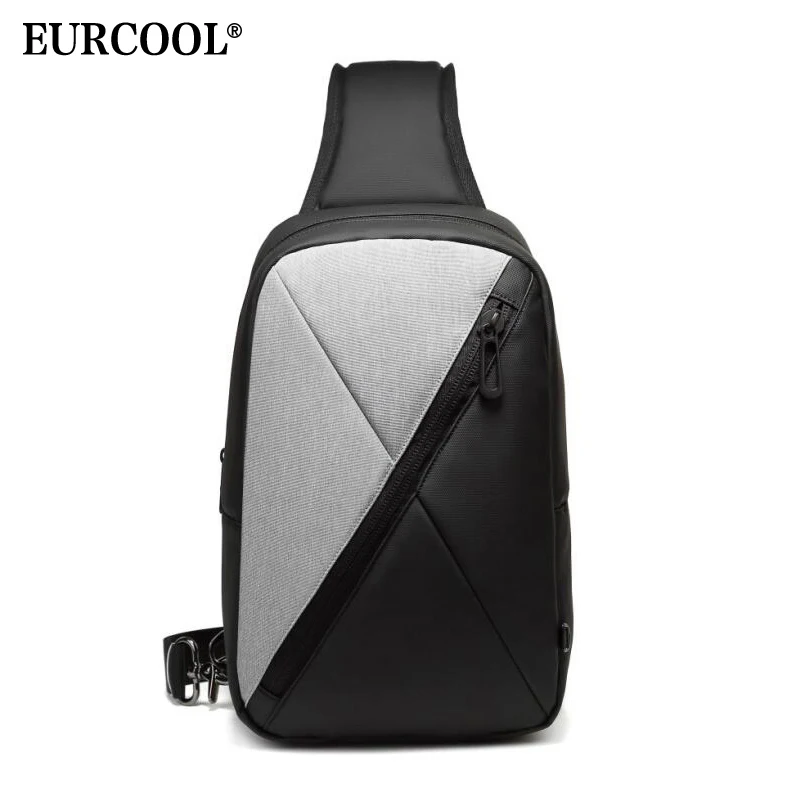 

EURCOOL Summer Travel Crossbody Bag Men Casual Chest Pack Water Repellent Messengers Bags Teenage Shoulder Bag Male n1931