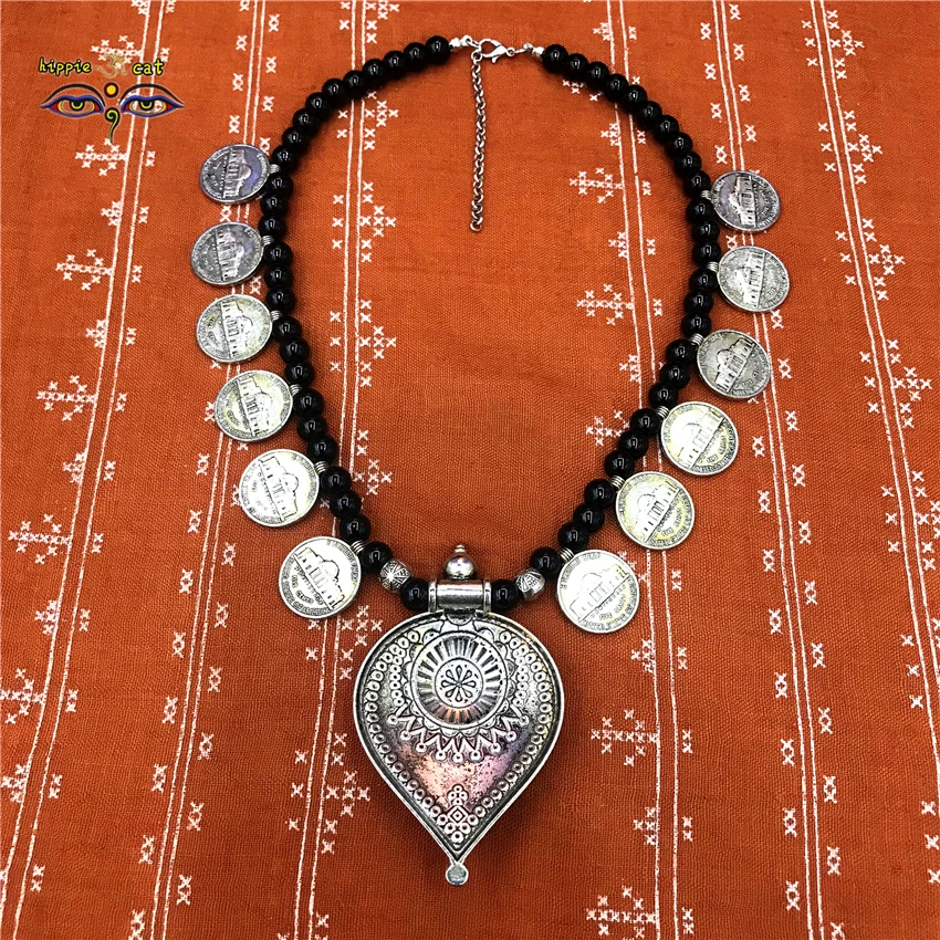 Монета с портретом jhumki оригинальный сердце подвеска ручной работы Индии Юго