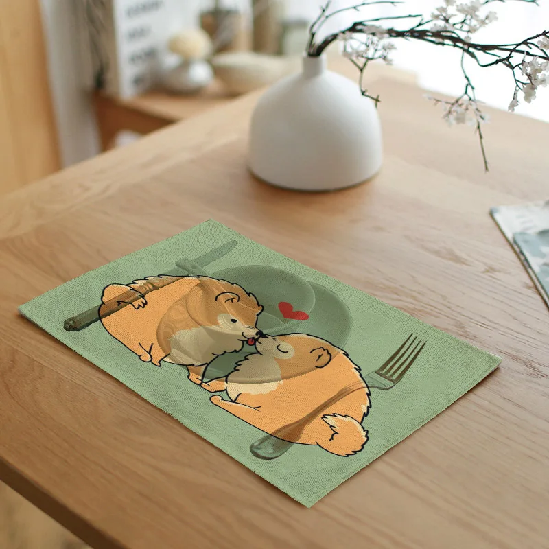Матрас для пары скатерть чайный коврик коврики места полиэстер собака и кошка