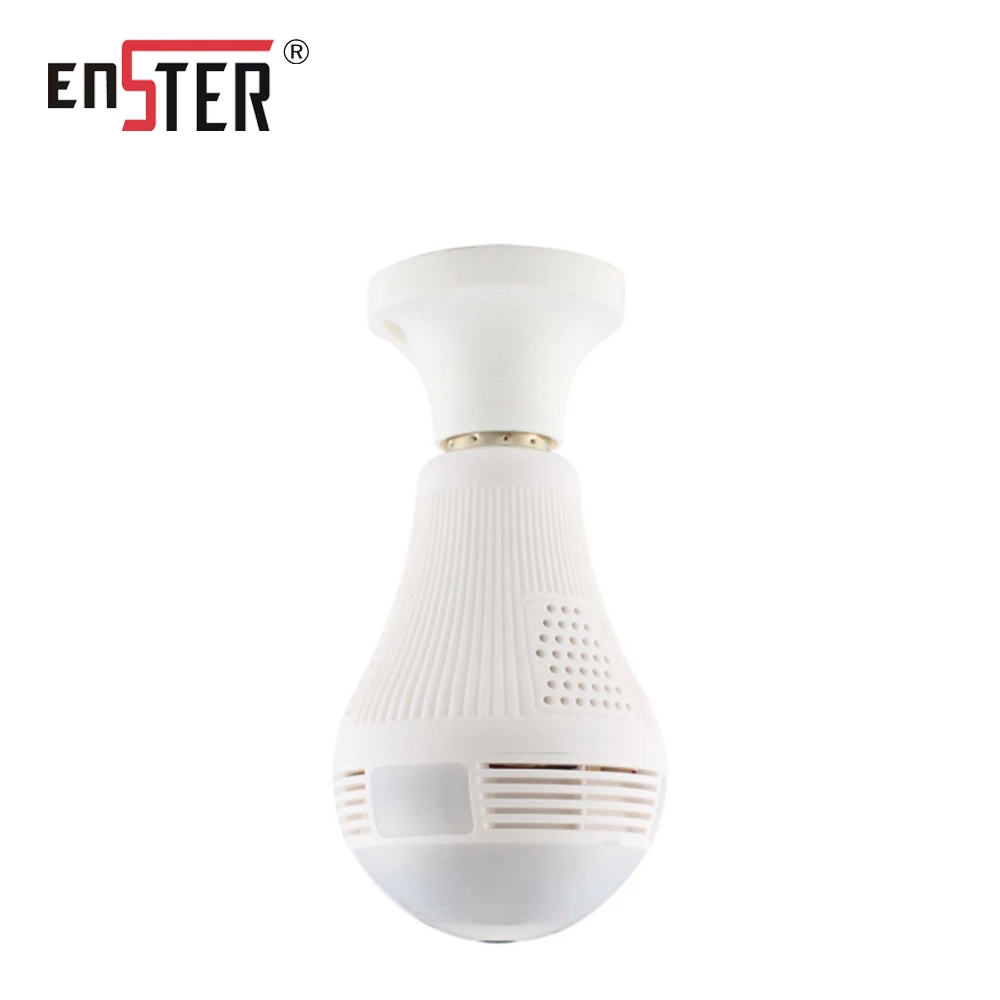 

ENSTER Panoramic Wireless Camera WIFI Mini Smart Bulb Light FishEyes Surveillance 360 Degree VR CCTV Security Camera