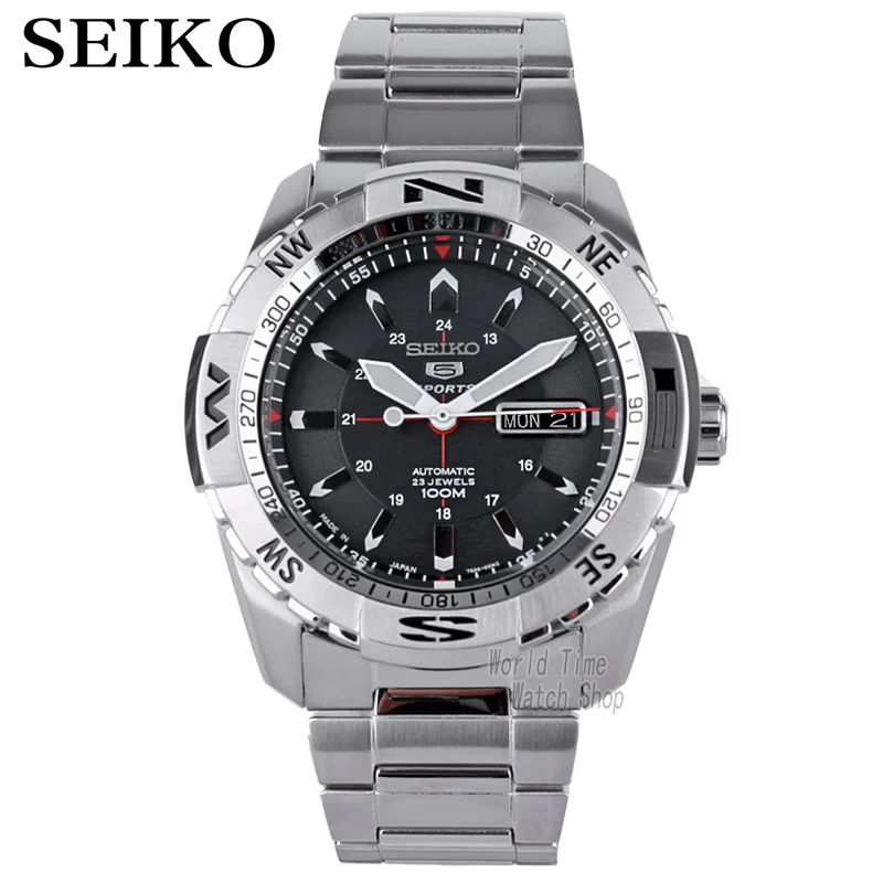 SNZJ05J1-A Seiko часы мужские 5 автоматические часы лучший бренд класса люкс водонепроницаемые спортивные мужские часы набор механические Военные часы для дайвинга relogio reloj - Цвет: SNZJ05J1-A