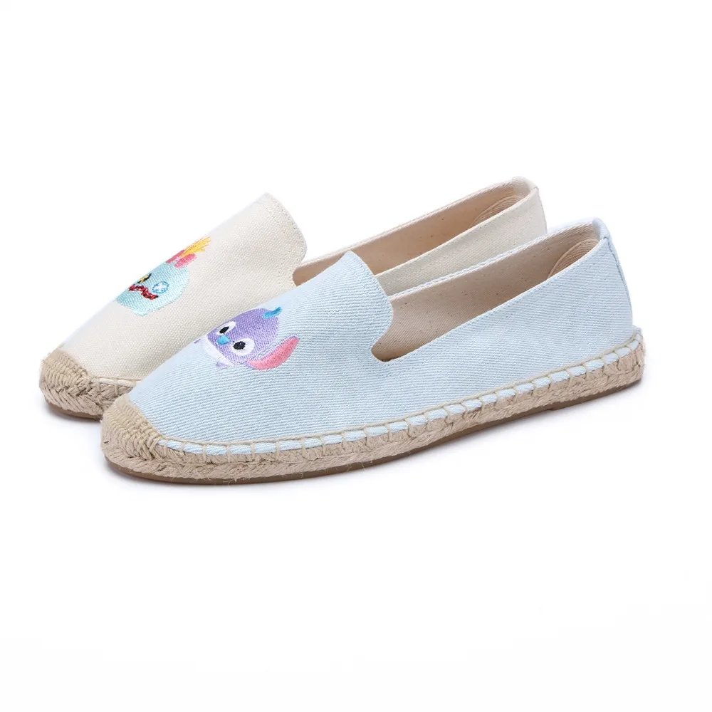 Новинка 2019 года Alpargatas espadrilles удобные слипоны с рисунком Женские Повседневные