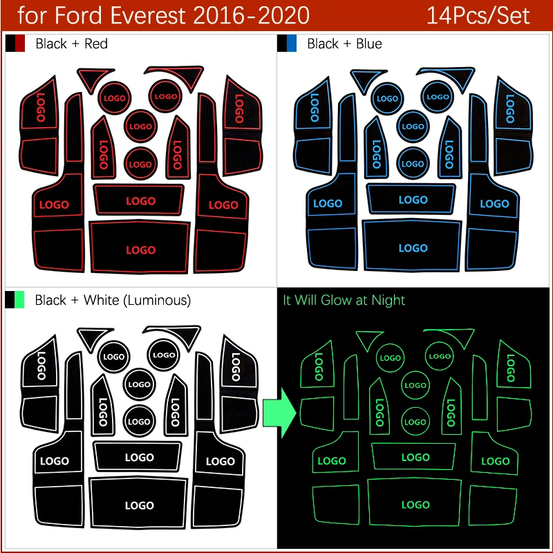Противоскользящий коврик подставка для ворот Ford Everest 2016 2017 2018 2019 2020 трендовые