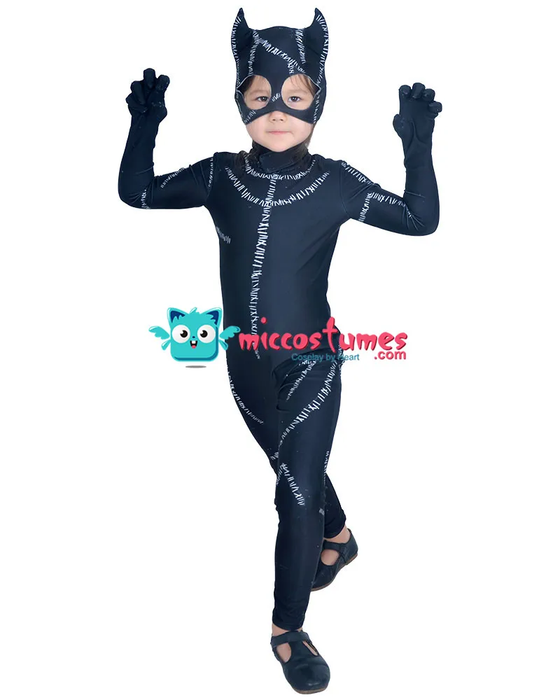 

Super Hero Child Halloween Costume Cat Black Kids Cosplay Jumpsuit