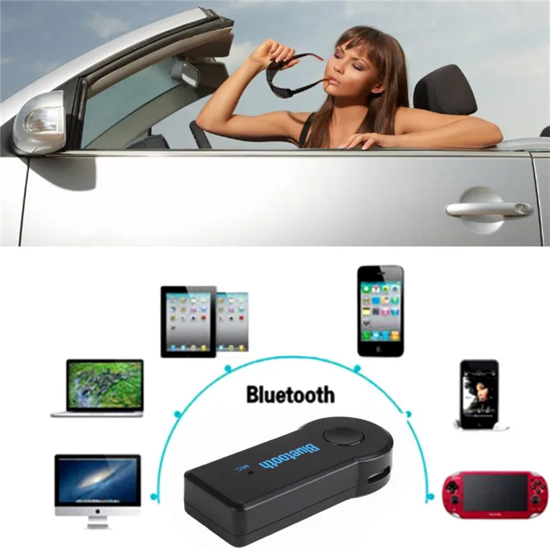 Гарнитура Bluetooth AUX 3 5 мм аудио автомобильный комплект музыкальный приемник